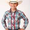 Boy's Roper Snap Front Shirt #01-030-0101-4025WH