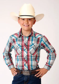 Boy's Roper Snap Front Shirt #01-030-0101-4025WH