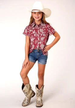 Girl's Roper Snap Front Shirt #03-081-0064-4040 -Little Cowboys 0573e83d7d3d7ad28cffe7b055b0f5aa