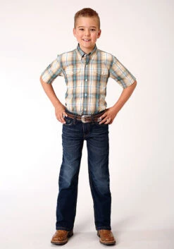Boy's Roper Button Down Shirt #03-031-0378-4047 -Little Cowboys 189a5fa420b2cd9b474441df586febcf