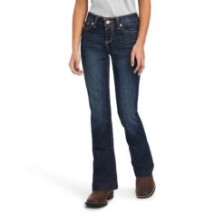 Girl's Ariat R.E.A.L. Trouser Maggie Wide Leg Jean #10041104 -Little Cowboys 1d6513725df776aa4b85d1821c7d8cdb