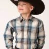 Boy's Roper Plaid Snap Front Shirt #03-030-0278-1048