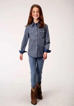 Girl's Roper Snap Front Shirt #03-080-0064-0771BU -Little Cowboys 1e6c4a7bdfc2a9c3206ebb592d9d4cfc