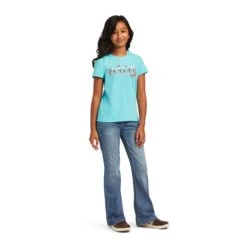 Girl's Ariat REAL Cactus T-Shirt #10040640 -Little Cowboys 2739a514845b5e2e72cbdb39540ebe63