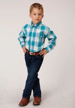 Boy's Roper Button Down Shirt #03-030-0378-4046 -Little Cowboys 32d833e259a28792a8e31cdc13674872