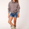 Girl's Roper Snap Front Shirt #03-080-0064-4044BR