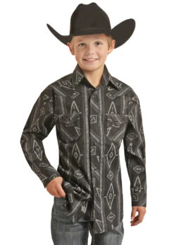 Boy's Rock & Roll Cowboy Snap Front Shirt #RRBSOSRZ1A