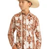 Boy's Rock & Roll Cowboy Snap Front Shirt #RRBS2SRZ7S