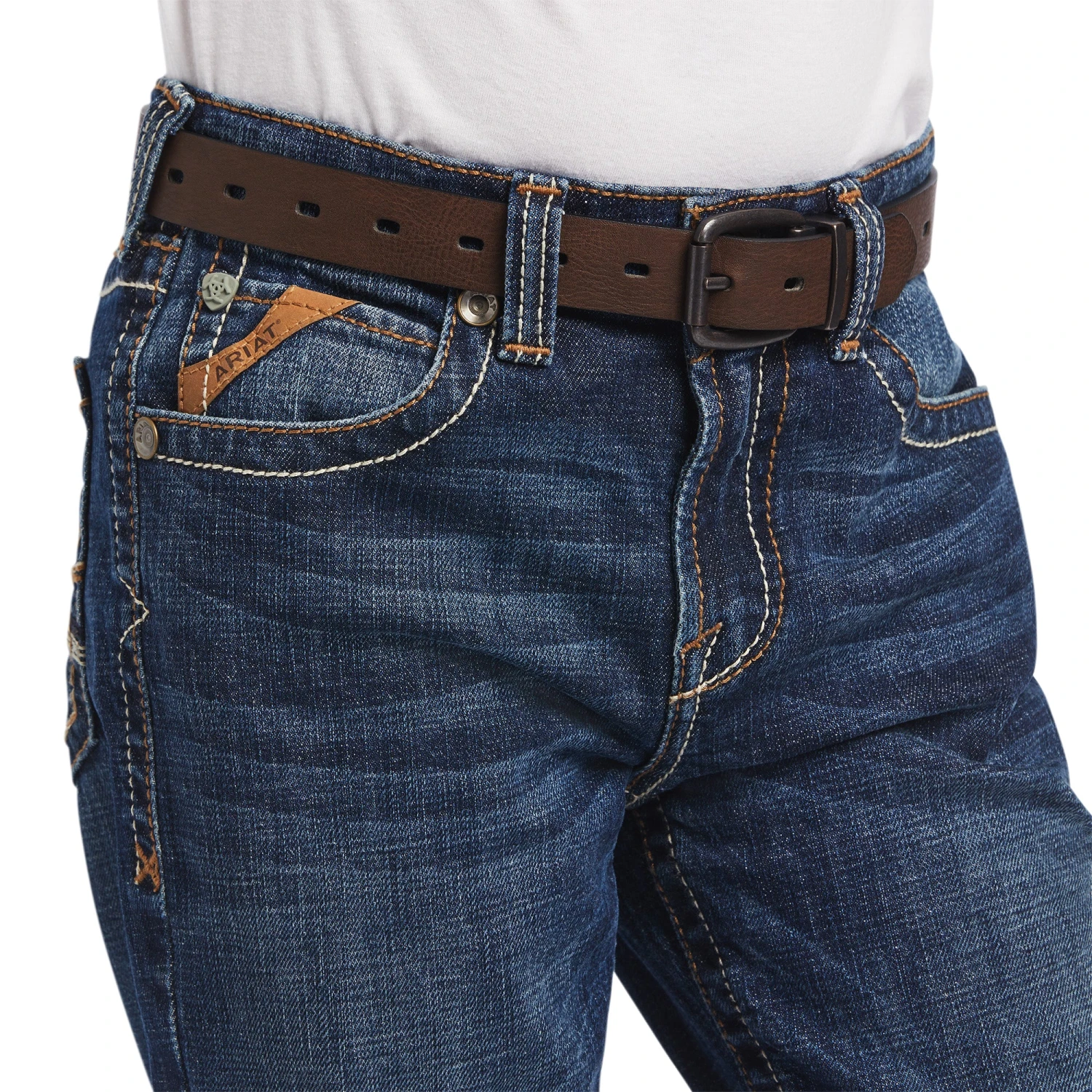 Boy's Ariat B4 Relaxed Ramos Fashion Boot Cut Jean #10041090 3 Boy's Ariat B4 Relaxed Ramos Fashion Boot Cut Jean #10041090 - Image 3