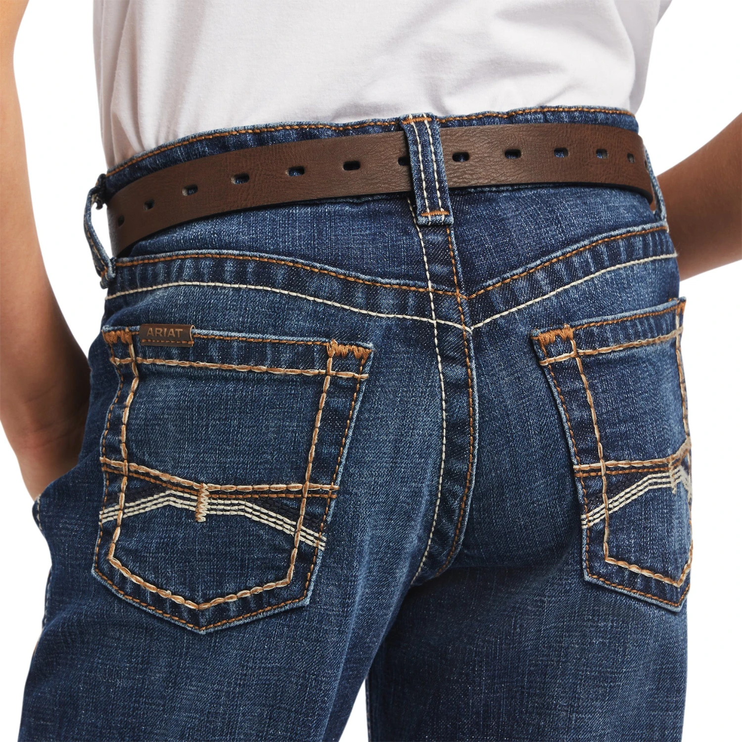 Boy's Ariat B4 Relaxed Ramos Fashion Boot Cut Jean #10041090 2 Boy's Ariat B4 Relaxed Ramos Fashion Boot Cut Jean #10041090 - Image 2