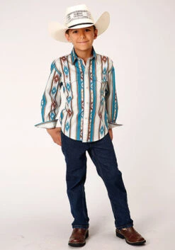 Boy's Roper Snap Front Shirt #03-030-0485-0405BU -Little Cowboys 55c2bc3ffeff37a7c945125dbd66d73f