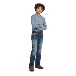 Boy's Ariat Farhan Classic Fit Button Down Shirt #10040738 -Little Cowboys 5a7abf83042f3cbb7b502533a858614d