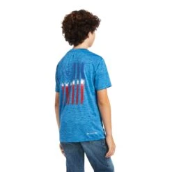 Little Cowboys 42 Boy's Ariat Charger Patriotic T-Shirt #10040636