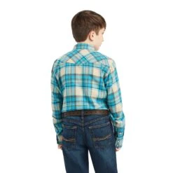 Boy's Ariat Handley Retro Fit Snap Front Shirt #10042318 -Little Cowboys 62073deea89676f7cf191a0b4e2214e9