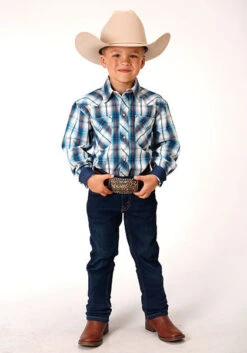 Boy's Roper Snap Front Shirt #03-030-0062-4032BU -Little Cowboys 6b3ab35a375e46a86275e24c0f761df2