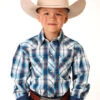 Boy's Roper Snap Front Shirt #03-030-0062-4032BU