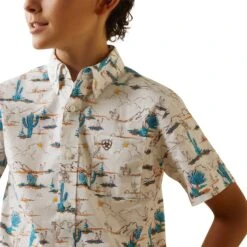 Boy's Ariat Krish Classic Fit Button Down Shirt #10043721 -Little Cowboys 7373f4ce76b578fe50077f9e5150c901