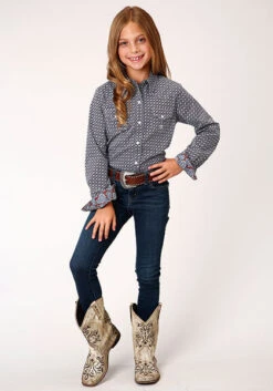 Girl's Roper Liberty Bell Snap Front Shirt #03-080-0225-4011 -Little Cowboys 7bb5d82c79bc39f4ae6dd2c9bb64780b