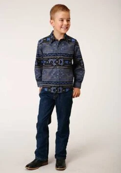 Boy's Roper Snap Front Shirt #03-030-0067-0776BU -Little Cowboys 7cd211d31cd95e0f0d4f3ae6728f6f0e