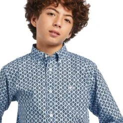 Boy's Ariat Farhan Classic Fit Button Down Shirt #10040738 -Little Cowboys 994edc0d1ba397804672b3efec78e93a