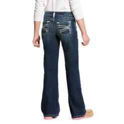 Girl's Ariat R.E.A.L. Boot Cut Entwined Jean #10025984 -Little Cowboys S19 KDS WEST lacunha 10025984 back