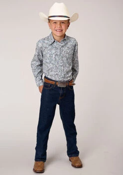 Boy's Roper Snap Front Shirt #03-030-0064-4042BU -Little Cowboys a0542ca82f30465d0e6f989e9f36cbef