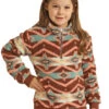 Girl's Panhandle Chocolate Sherpa Pullover #RRGT91R04K