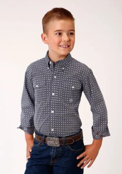 Boy's Roper Button Down Shirt #03-030-0325-4011