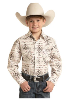 Boy's Rough Stock Snap Front Shirt #RSBSOSR0EX