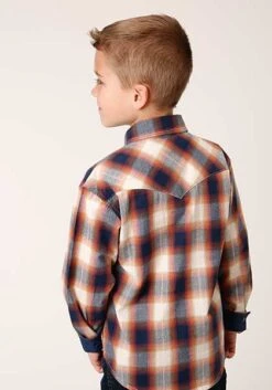 Boy's Roper Plaid Long Sleeve #03-030-0062-1008 -Little Cowboys c2154f25159162d8ddd814a6c2e71e63