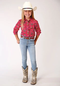 Girl's Roper Snap Front Shirt #03-080-0590-4033 -Little Cowboys c84a6bbe4c041b377720045dbdb5622e