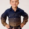 Boy's Roper Snap Front Shirt #01-030-0043-0455BU