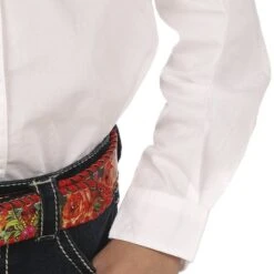 Girl's Wrangler Snap Front Shirt #GW7001W -Little Cowboys ca962eec617589ffd3147fc1cd7191fe