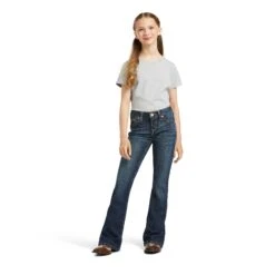 Girl's Ariat R.E.A.L. Vicky Flare Jean #10040808 -Little Cowboys d790980d12ebc6e6505089edbc8197b6