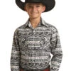Boy's Rough Stock Cowboy Snap Front Shirt #RSBSOSRYTC