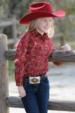 Cinch Girl's Cruel Girl Snap Front Shirt #CTW3220030RED