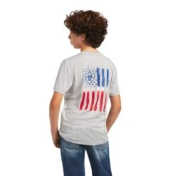 Little Cowboys 44 Boy's Ariat Charger Patriotic T-Shirt #10040637