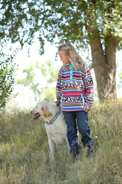 Cinch Girl's Cruel Girl Blanket Stripe Polar Fleece Pullover #CWK8250006 1 Cinch Girl's Cruel Girl Blanket Stripe Polar Fleece Pullover #CWK8250006 -Little Cowboys e9bc4068ec25b15b9fc54d26f5d9c762