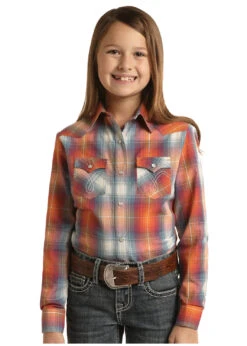 Girl's White Label Snap Front Shirt #WLGSOSR07R